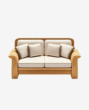 Wooden Frame Sofa Chair with Plush Cushion Seat