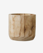 Decorative Wooden Flower Vase for Home Display