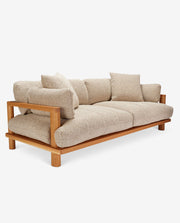 Wooden Frame Sofa Chair with Plush Cushion Seat