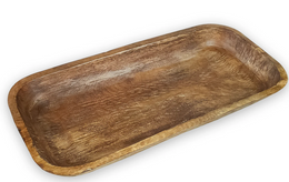 Handcrafted Wooden Dough Bowl for Baking in the Kitchen - 19 x 8 x 3 Inch (Brown)