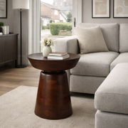 Albany Rustic Drum Side Table