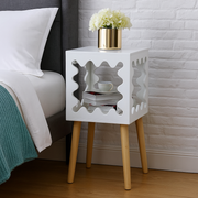 Square Bookcase Nightstand Side End Table