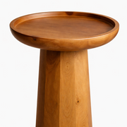 Natural Mango Wood Round Accent Table